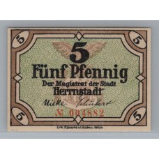 ALEMANIA 1919 BILLETE DE 5 Pfennig MUY LINDO